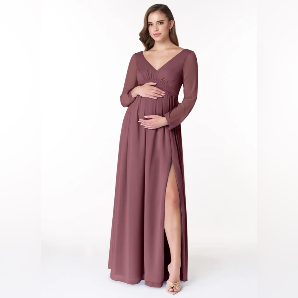 Elegant Plum Maternity Dress